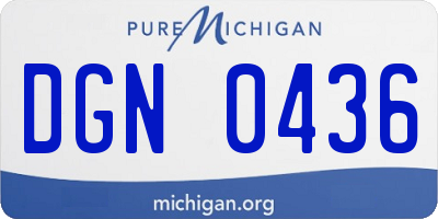 MI license plate DGN0436