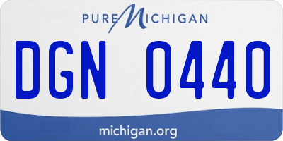 MI license plate DGN0440