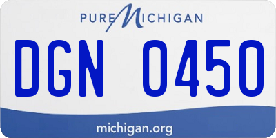 MI license plate DGN0450