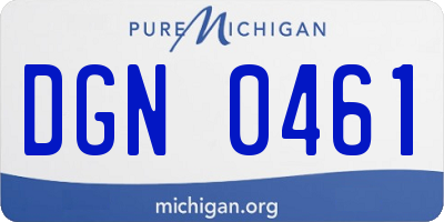 MI license plate DGN0461