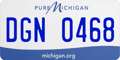 MI license plate DGN0468