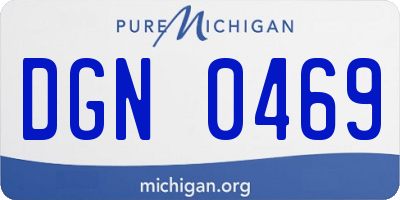 MI license plate DGN0469