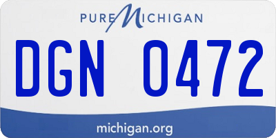 MI license plate DGN0472