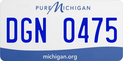 MI license plate DGN0475