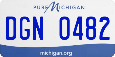 MI license plate DGN0482