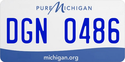 MI license plate DGN0486