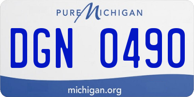 MI license plate DGN0490