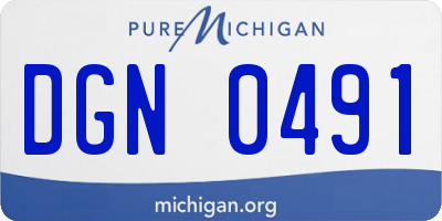 MI license plate DGN0491