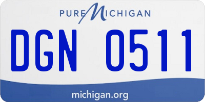 MI license plate DGN0511