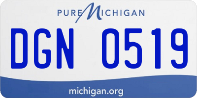 MI license plate DGN0519