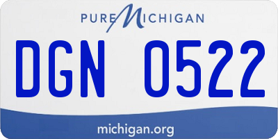 MI license plate DGN0522