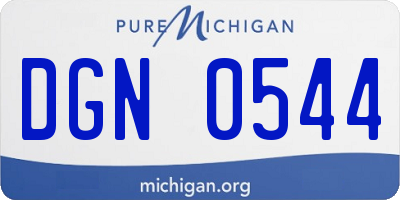 MI license plate DGN0544