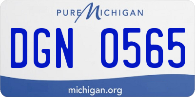 MI license plate DGN0565