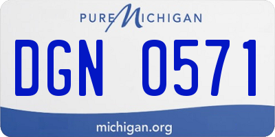 MI license plate DGN0571