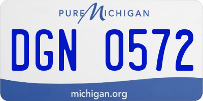 MI license plate DGN0572