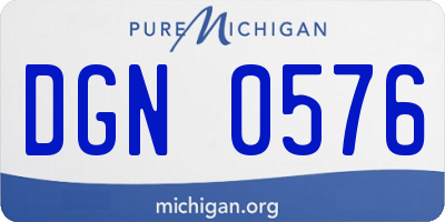 MI license plate DGN0576