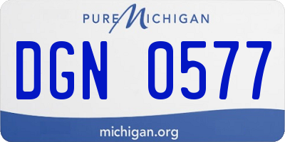 MI license plate DGN0577
