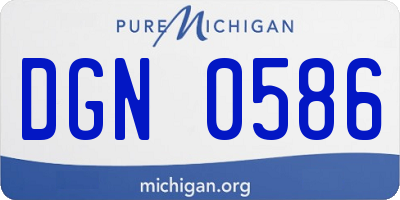 MI license plate DGN0586