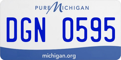 MI license plate DGN0595