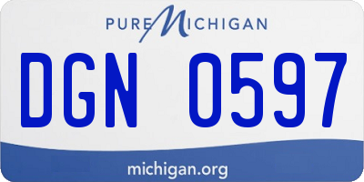 MI license plate DGN0597