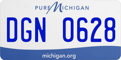 MI license plate DGN0628