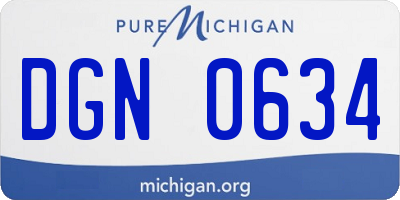 MI license plate DGN0634
