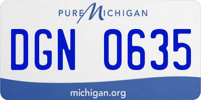 MI license plate DGN0635
