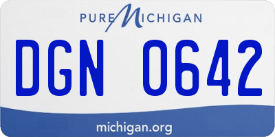 MI license plate DGN0642
