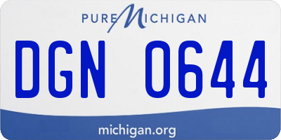 MI license plate DGN0644