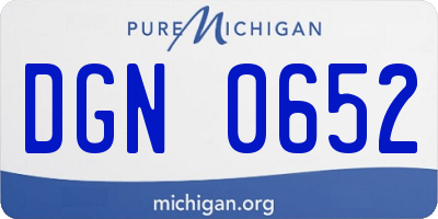 MI license plate DGN0652
