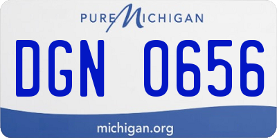 MI license plate DGN0656