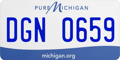 MI license plate DGN0659