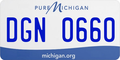 MI license plate DGN0660