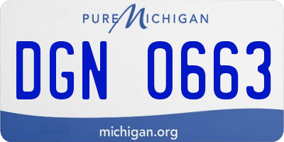 MI license plate DGN0663
