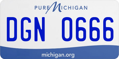 MI license plate DGN0666