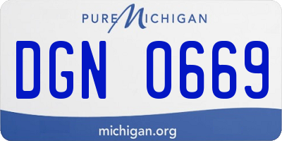 MI license plate DGN0669