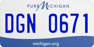 MI license plate DGN0671