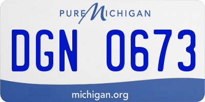 MI license plate DGN0673