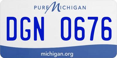 MI license plate DGN0676