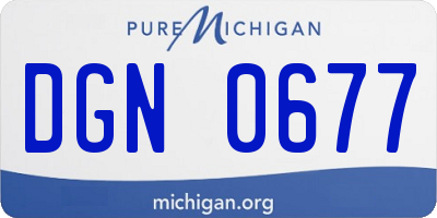 MI license plate DGN0677