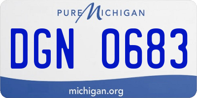 MI license plate DGN0683