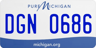 MI license plate DGN0686