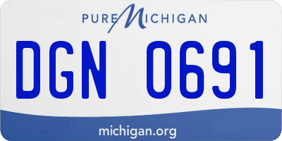 MI license plate DGN0691