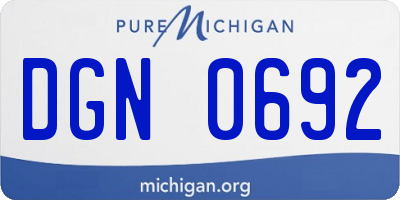 MI license plate DGN0692