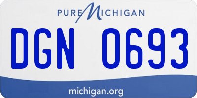 MI license plate DGN0693