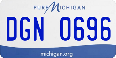MI license plate DGN0696