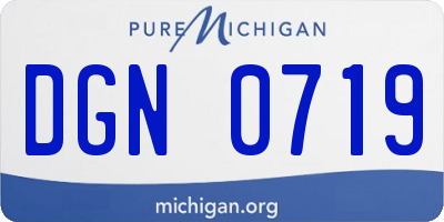 MI license plate DGN0719