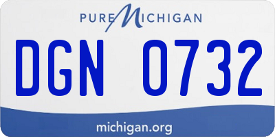 MI license plate DGN0732