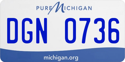 MI license plate DGN0736
