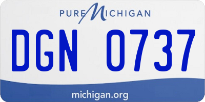 MI license plate DGN0737